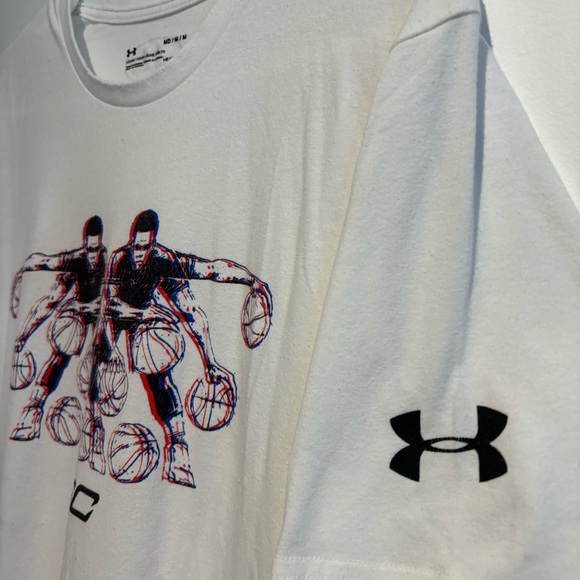 Steph Curry T-Shirt Under Armour Golden State Warriors Dribble 3D White Medium - Picture 6 of 11